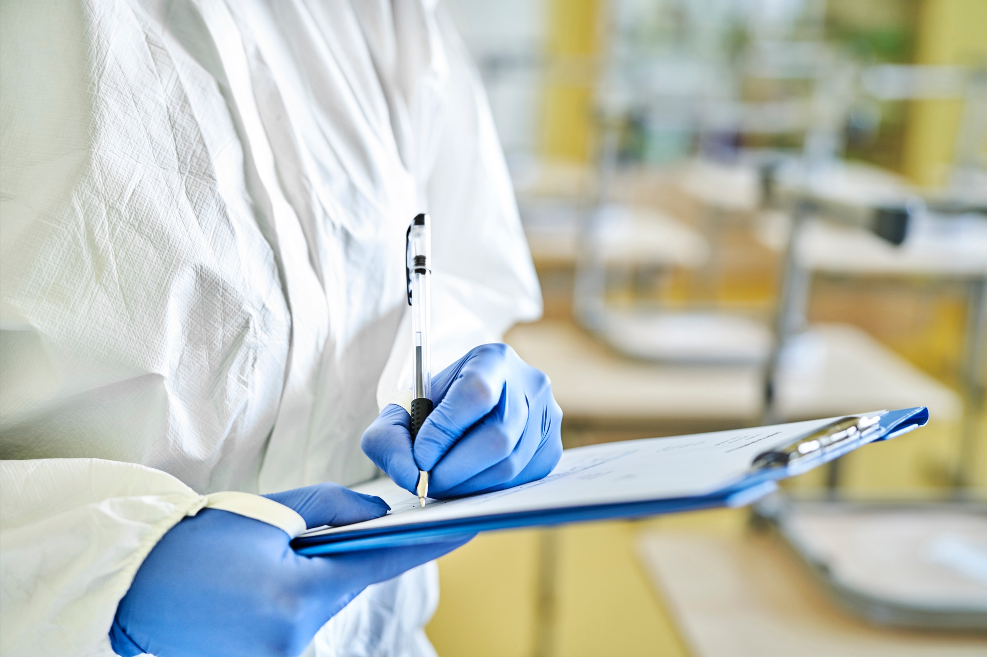 Close up of inspection before reopening